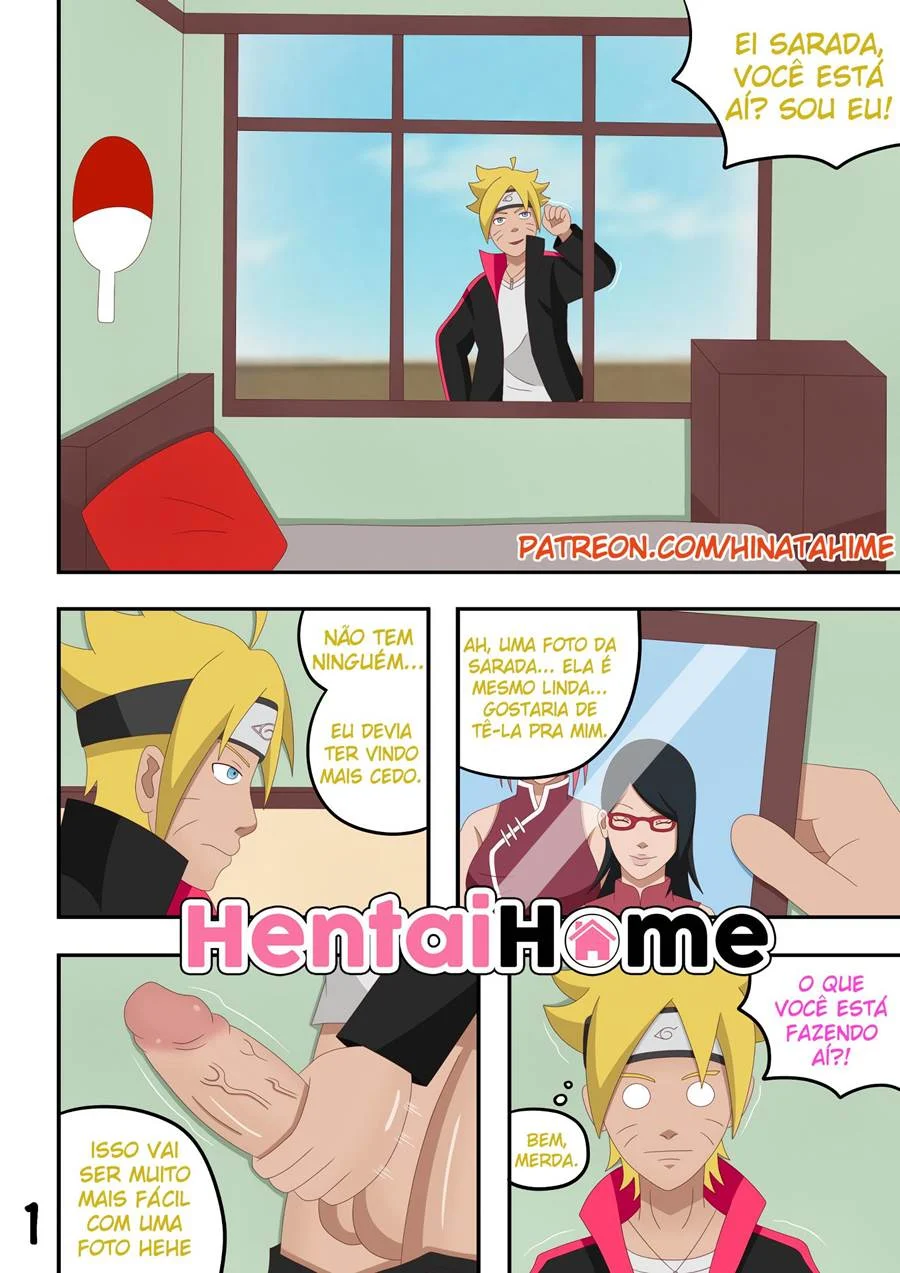 Boruto gozando na buceta da mãe