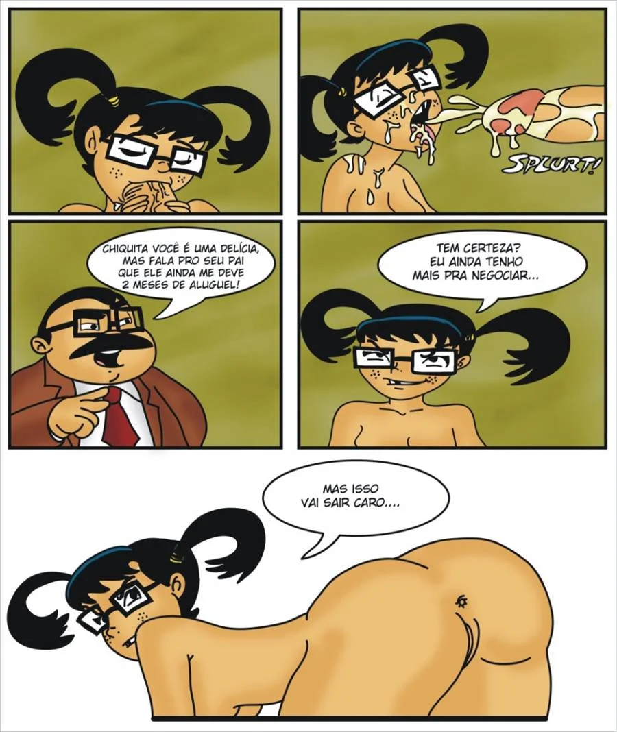 Chavinho 1 – Seu Barriga comendo a Chiquinha