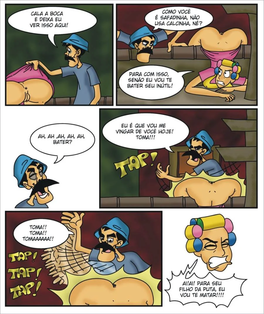 Chavinho 1 – Seu Barriga comendo a Chiquinha