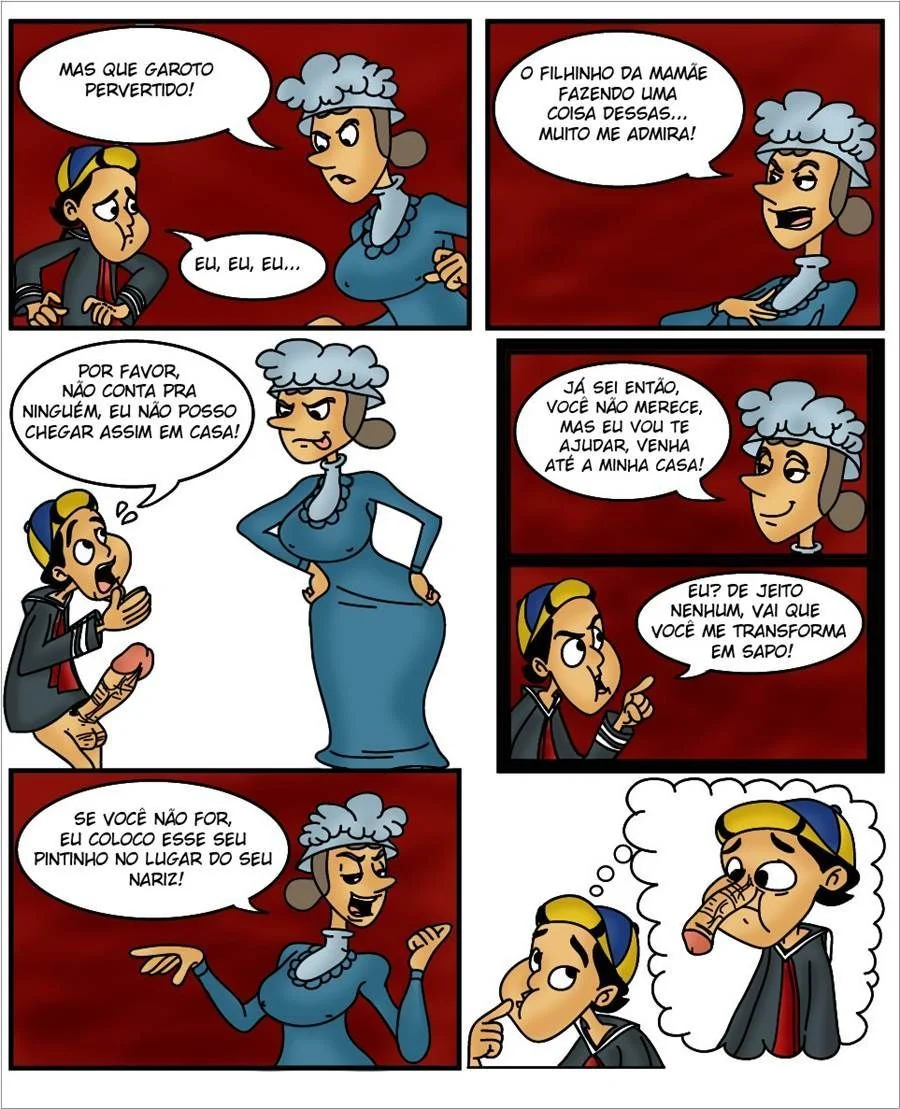 Chavinho 1 – Seu Barriga comendo a Chiquinha