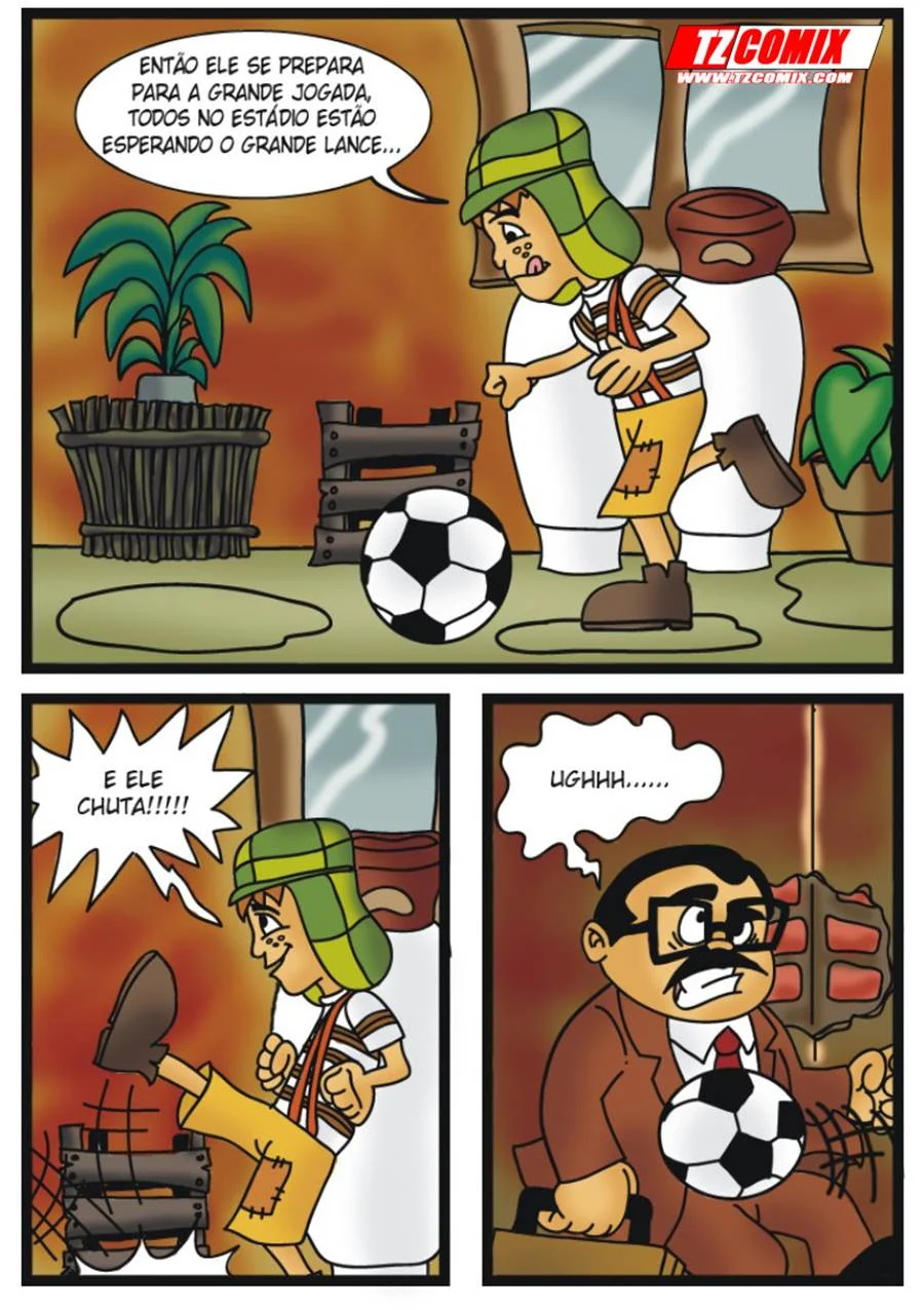 Chavinho 1 – Seu Barriga comendo a Chiquinha