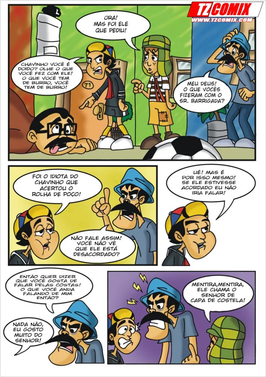 Chavinho 1 – Seu Barriga comendo a Chiquinha