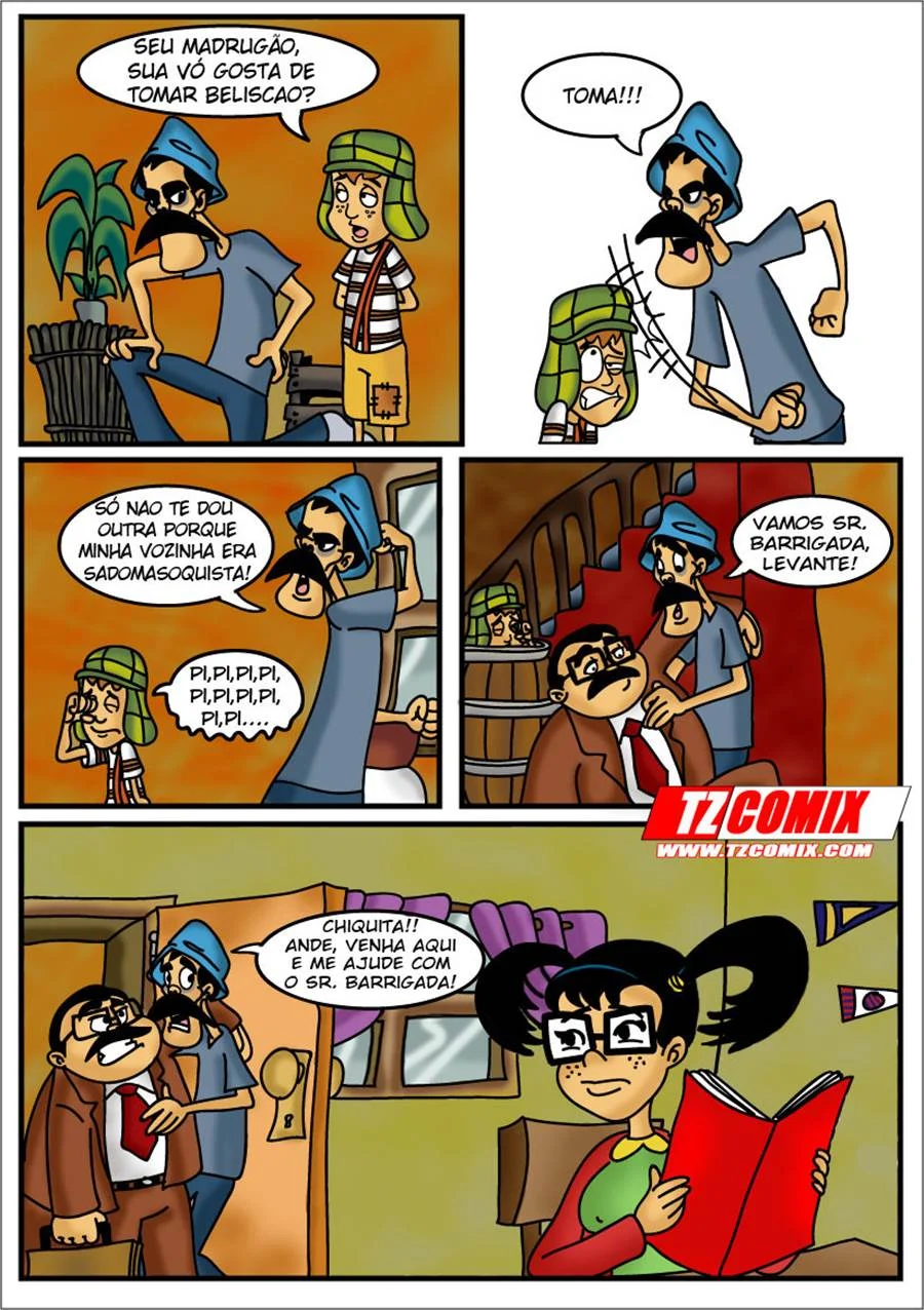 Chavinho 1 – Seu Barriga comendo a Chiquinha