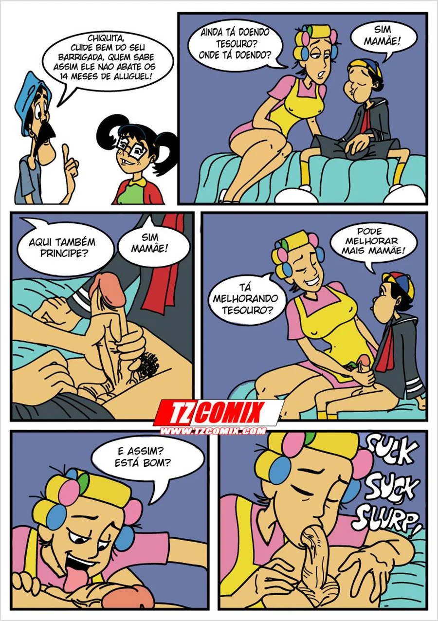 Chavinho 1 – Seu Barriga comendo a Chiquinha