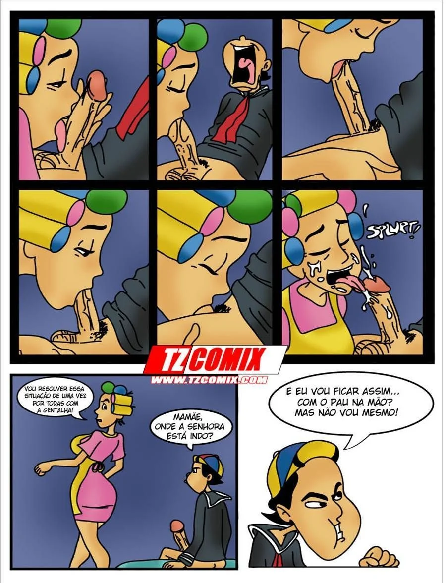 Chavinho 1 – Seu Barriga comendo a Chiquinha