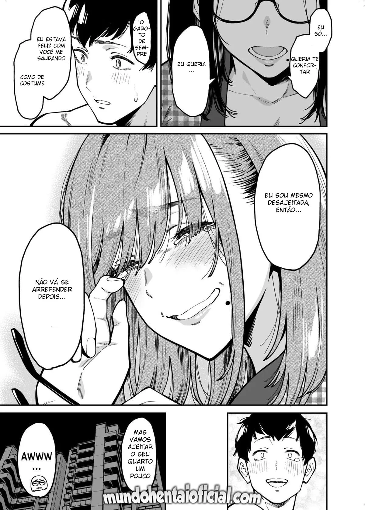 Comfortado pela Garota Desajeitada da Porta ao Lado