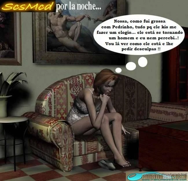 3D Quadrinhos Porno Mãe Tirando A Virgindade Do Filho